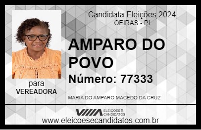 Candidato AMPARO DO POVO 2024 - OEIRAS - Eleições