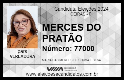 Candidato MERCES DO PRATÃO 2024 - OEIRAS - Eleições