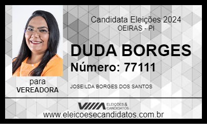 Candidato DUDA BORGES 2024 - OEIRAS - Eleições