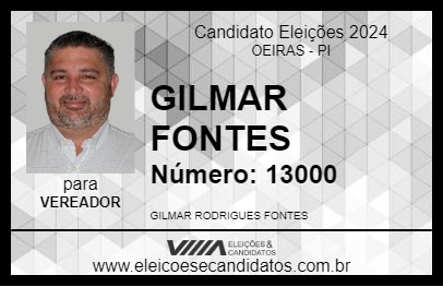 Candidato GILMAR FONTES 2024 - OEIRAS - Eleições