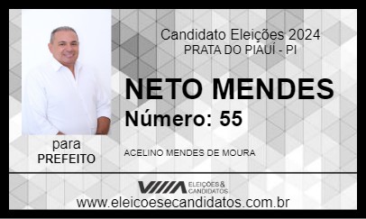 Candidato NETO MENDES 2024 - PRATA DO PIAUÍ - Eleições