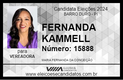 Candidato FERNANDA KAMMELL 2024 - BARRO DURO - Eleições