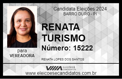 Candidato RENATA TURISMO 2024 - BARRO DURO - Eleições