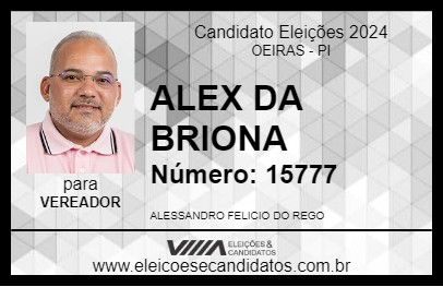 Candidato ALEX DA BRIONA 2024 - OEIRAS - Eleições