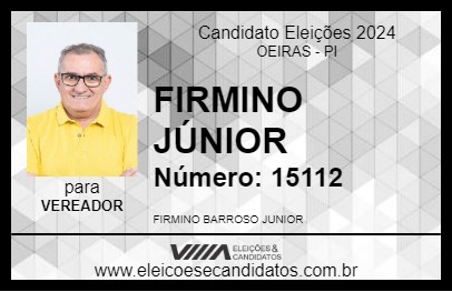 Candidato FIRMINO JÚNIOR 2024 - OEIRAS - Eleições