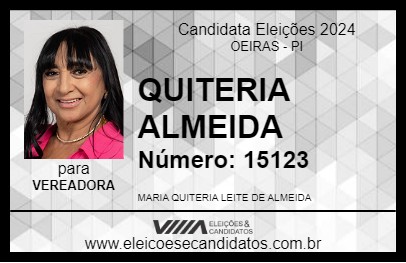 Candidato QUITERIA ALMEIDA 2024 - OEIRAS - Eleições