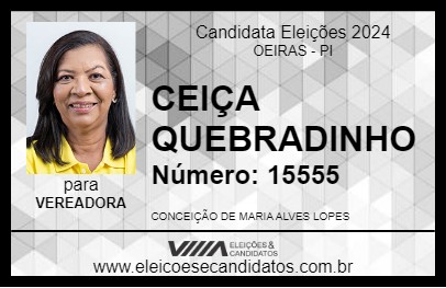 Candidato CEIÇA QUEBRADINHO 2024 - OEIRAS - Eleições