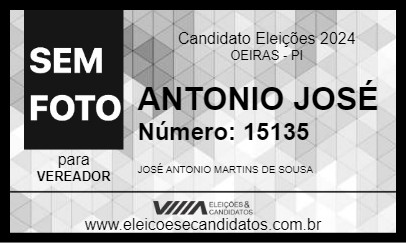 Candidato ANTONIO JOSÉ 2024 - OEIRAS - Eleições