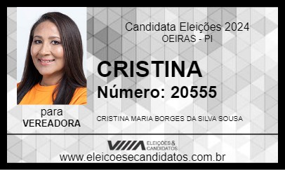 Candidato CRISTINA 2024 - OEIRAS - Eleições