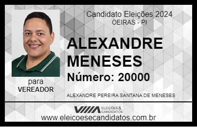 Candidato ALEXANDRE MENESES 2024 - OEIRAS - Eleições