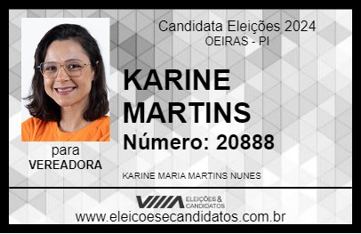 Candidato KARINE MARTINS 2024 - OEIRAS - Eleições