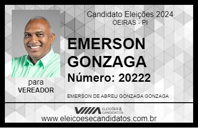 Candidato EMERSON GONZAGA 2024 - OEIRAS - Eleições