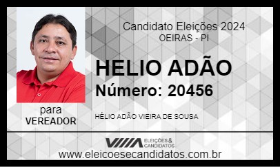 Candidato HELIO ADÃO 2024 - OEIRAS - Eleições