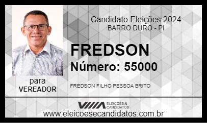 Candidato FREDSON 2024 - BARRO DURO - Eleições