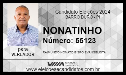 Candidato NONATINHO 2024 - BARRO DURO - Eleições