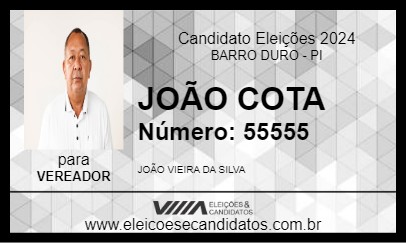 Candidato JOÃO COTA 2024 - BARRO DURO - Eleições