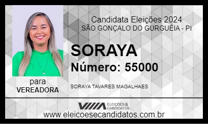 Candidato SORAYA 2024 - SÃO GONÇALO DO GURGUÉIA - Eleições