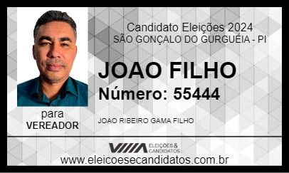 Candidato JOAO FILHO 2024 - SÃO GONÇALO DO GURGUÉIA - Eleições