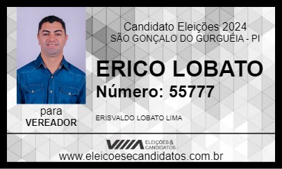 Candidato ERICO LOBATO 2024 - SÃO GONÇALO DO GURGUÉIA - Eleições