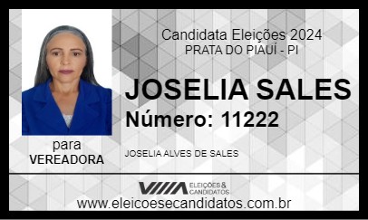 Candidato JOSELIA SALES 2024 - PRATA DO PIAUÍ - Eleições