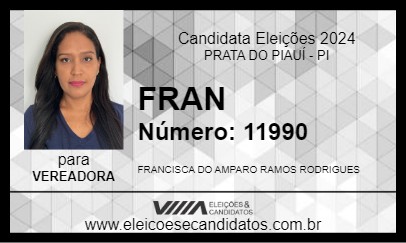 Candidato FRAN 2024 - PRATA DO PIAUÍ - Eleições