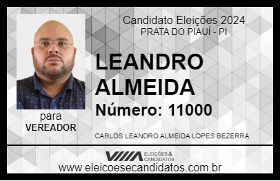 Candidato LEANDRO ALMEIDA  2024 - PRATA DO PIAUÍ - Eleições