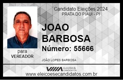 Candidato JOAO BARBOSA 2024 - PRATA DO PIAUÍ - Eleições