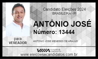 Candidato ANTÔNIO JOSÉ 2024 - BRASILEIRA - Eleições