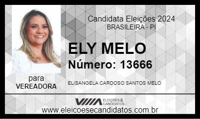 Candidato ELY MELO 2024 - BRASILEIRA - Eleições