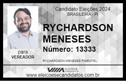 Candidato RYCHARDSON MENESES 2024 - BRASILEIRA - Eleições