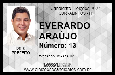 Candidato EVERARDO ARAÚJO 2024 - CURRALINHOS - Eleições