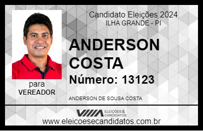 Candidato ANDERSON COSTA 2024 - ILHA GRANDE - Eleições