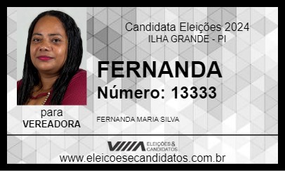 Candidato FERNANDA 2024 - ILHA GRANDE - Eleições