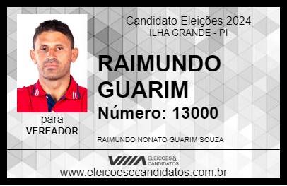 Candidato RAIMUNDO GUARIM 2024 - ILHA GRANDE - Eleições