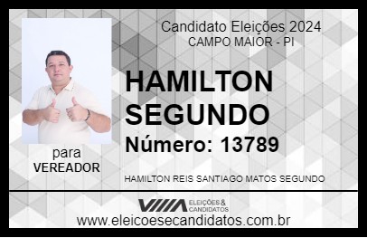 Candidato HAMILTON SEGUNDO 2024 - CAMPO MAIOR - Eleições