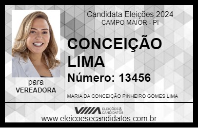 Candidato CONCEIÇÃO LIMA 2024 - CAMPO MAIOR - Eleições