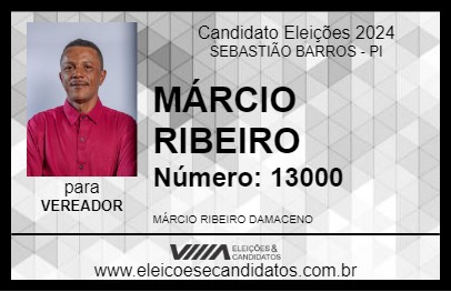 Candidato MÁRCIO RIBEIRO 2024 - SEBASTIÃO BARROS - Eleições