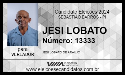 Candidato JESI LOBATO 2024 - SEBASTIÃO BARROS - Eleições