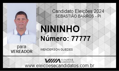 Candidato NININHO 2024 - SEBASTIÃO BARROS - Eleições