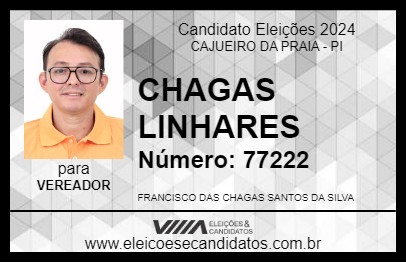 Candidato CHAGAS LINHARES 2024 - CAJUEIRO DA PRAIA - Eleições