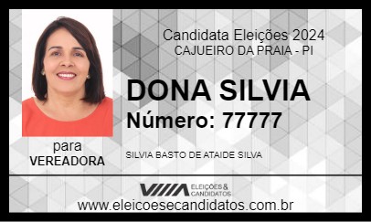 Candidato DONA SILVIA 2024 - CAJUEIRO DA PRAIA - Eleições