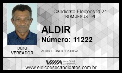 Candidato ALDIR 2024 - BOM JESUS - Eleições