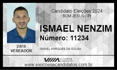 Candidato ISMAEL NENZIM 2024 - BOM JESUS - Eleições