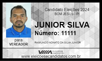 Candidato JUNIOR SILVA 2024 - BOM JESUS - Eleições