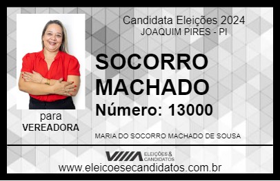 Candidato SOCORRO MACHADO 2024 - JOAQUIM PIRES - Eleições