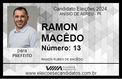 Candidato RAMON MACÊDO 2024 - ANÍSIO DE ABREU - Eleições