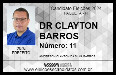 Candidato DR CLAYTON BARROS 2024 - PAQUETÁ - Eleições