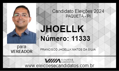 Candidato JHOELLK 2024 - PAQUETÁ - Eleições