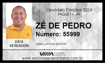 Candidato ZÉ DE PEDRO 2024 - PAQUETÁ - Eleições