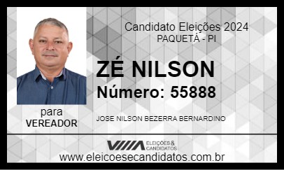 Candidato ZÉ NILSON 2024 - PAQUETÁ - Eleições